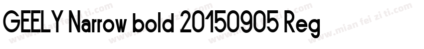 GEELY Narrow bold 20150905 RegularV字体转换